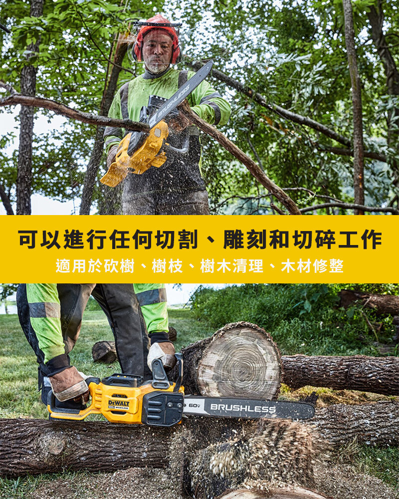 60V MAX 20無碳刷鏈鋸機(單電4.0Ah) DCCS677Y1