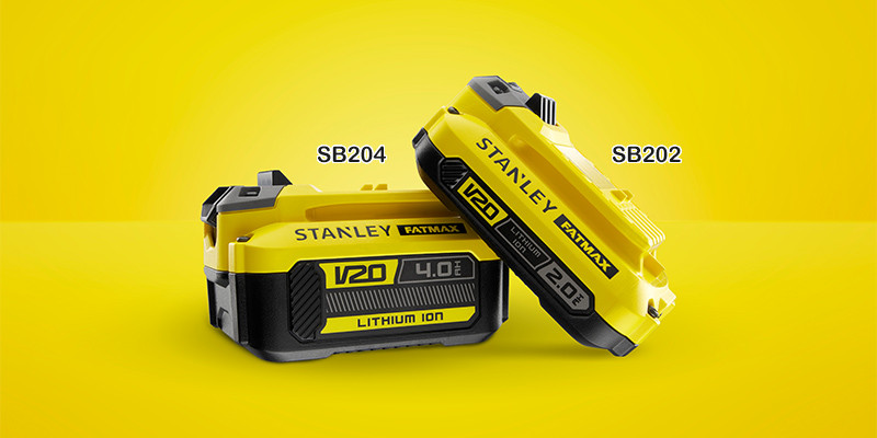 美國 STANLEY 史丹利 20V 滑軌式鋰電池(2.0Ah) SB202