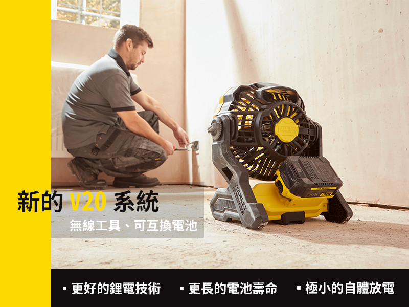 美國 史丹利 STANLEY 20V Max 風扇(空機) SCF001
