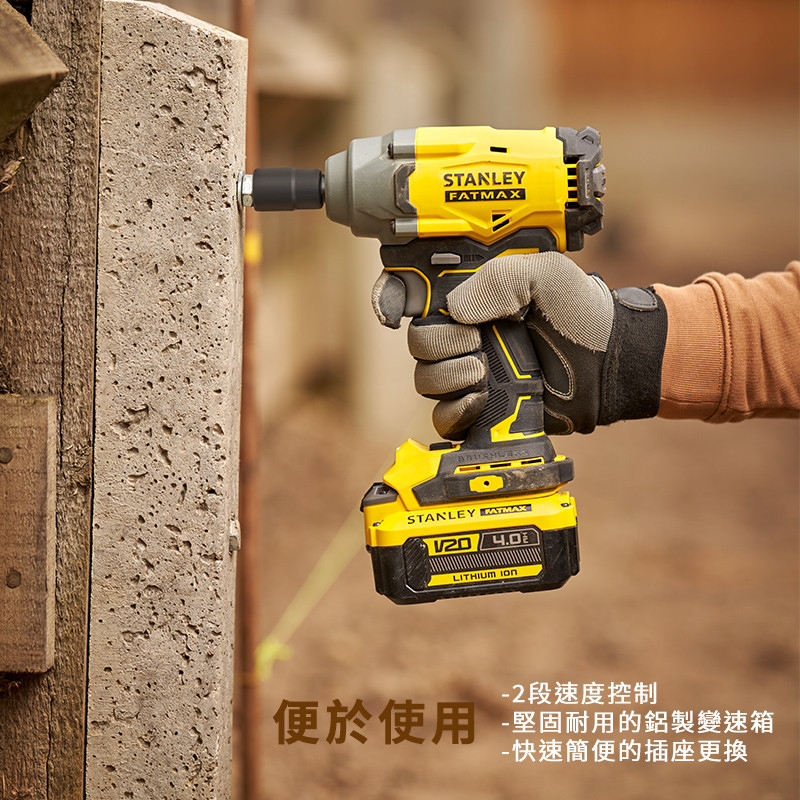 20V 無刷衝擊扳手(雙電4.0Ah) SBW920M2K