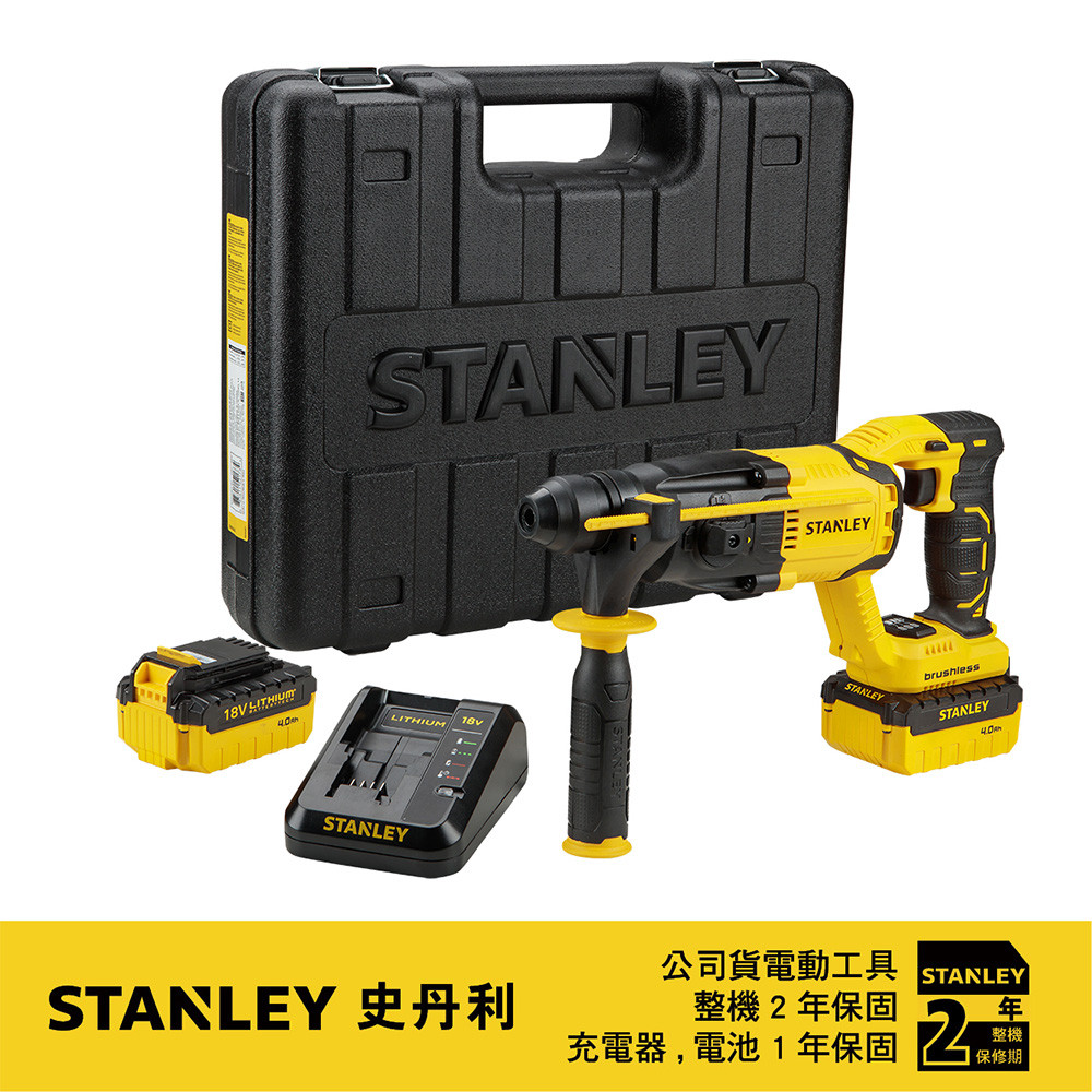 20V 鋰電無碳刷四溝三用電鎚鑽(雙電4.0Ah) SBR20M2K