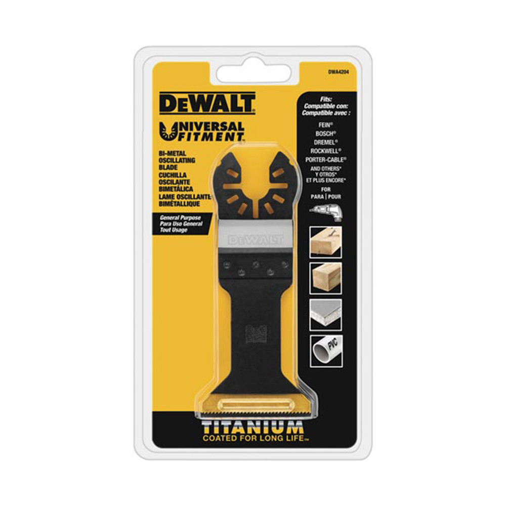 美國 DEWALT 得偉 磨切機配件 BIM 帶釘木材及木材、石膏板及PVC切割用刀片 DWA4203