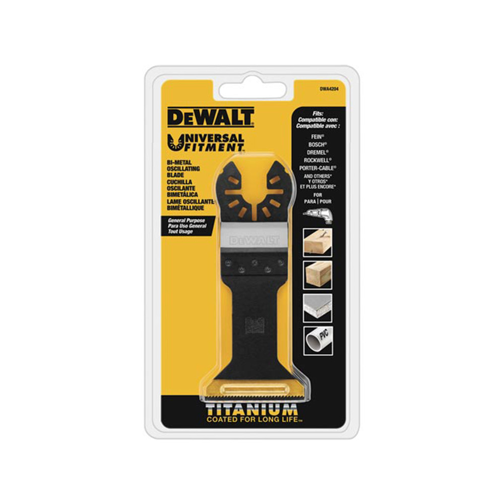 美國 得偉 DEWALT 磨切機配件 BIM TIT 直切刀片寬面鈦塗層 木材、釘子用 DWA4204