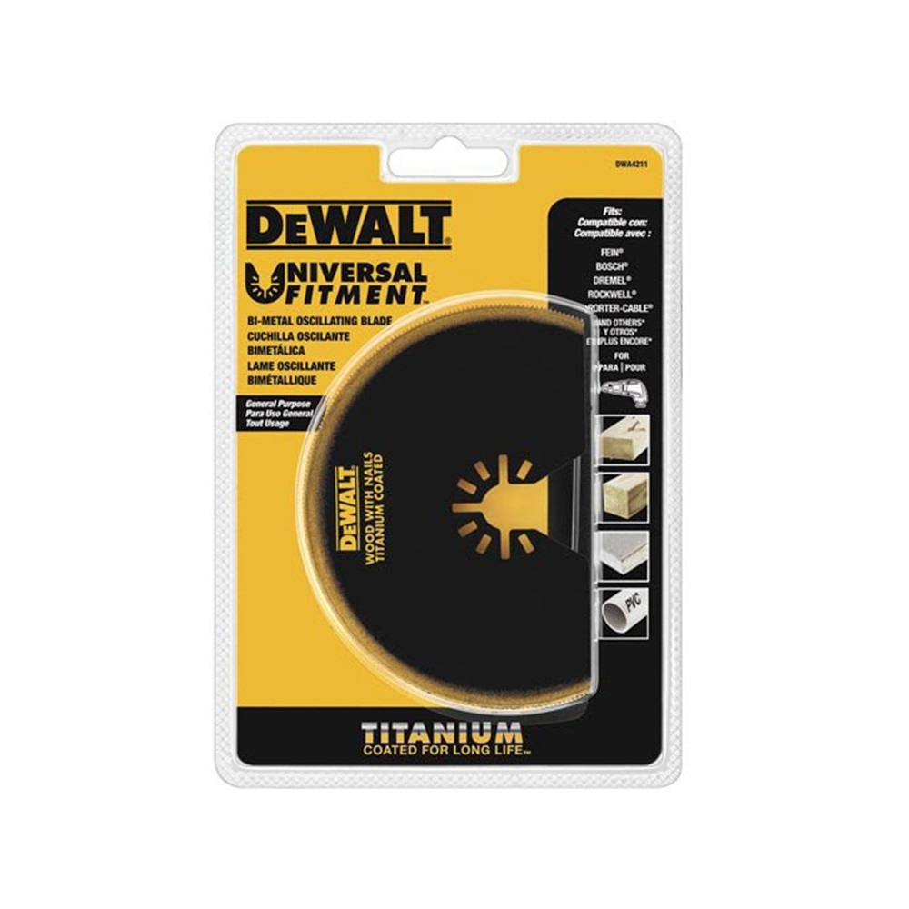 美國 DEWALT 得偉 磨切機配件BIM TIT 鈦合金、非鐵金屬、帶釘木材、木材、PVC用 DWA4211
