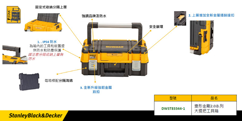 變形金剛2.0系列-大提把工具箱 DWST83344-1