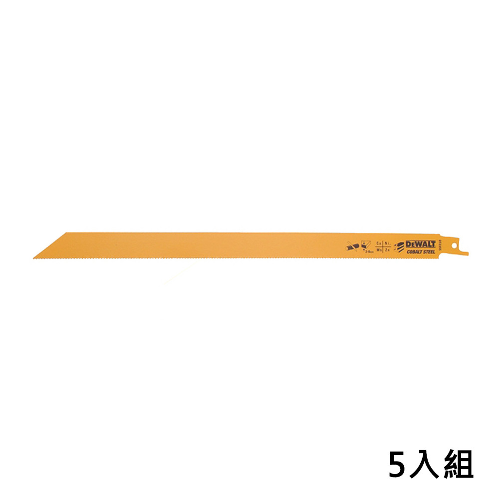 美國 得偉 DEWALT 雙金屬木工用 合板及PVC切割軍刀鋸片305mm DT2355-QZ (5入)