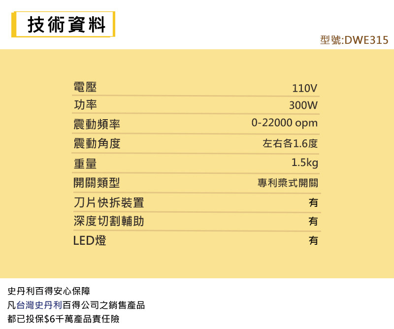 高效能磨切機 DWE315K