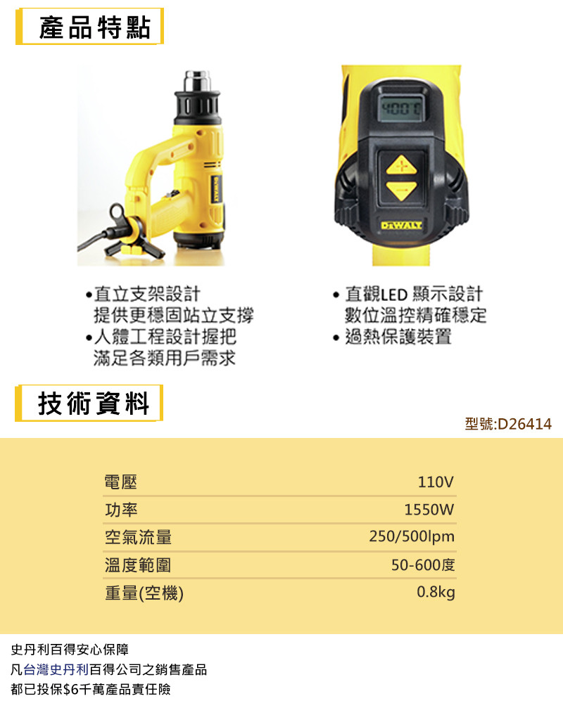 數位顯示熱風槍 D26414K