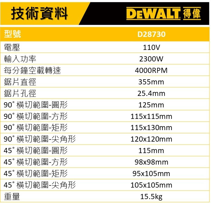 2300W 14金屬切斷機 D28730-TW