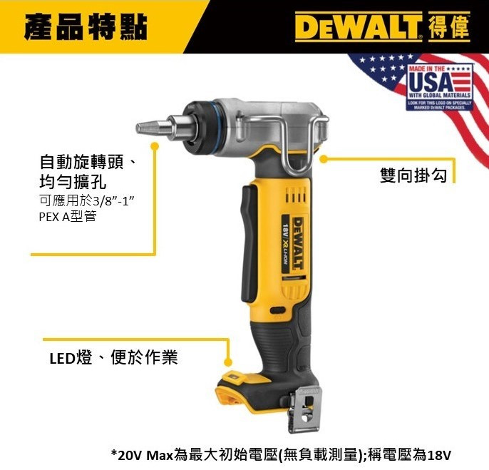 20V  PEX擴孔器(空機) DCE400