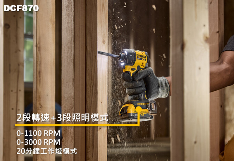 20V 無碳刷液壓衝擊起子機(空機) DCF870N